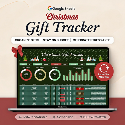 Christmas Budget Tracker Holiday Planning Spreadsheet